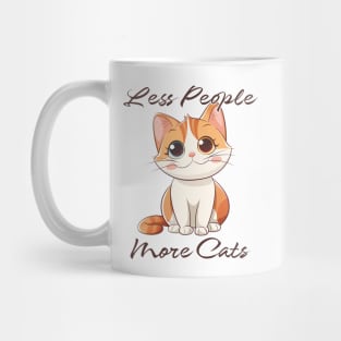 Less People More Cats Mug